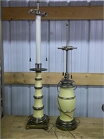 2 brass lamps