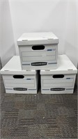(3) Bankers Boxes with lids