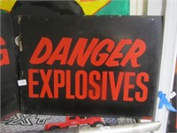 Danger Explosives Metal Sign