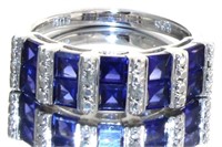 Quality Baguette Sapphire & Diamond Ring