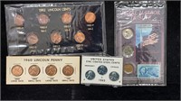 (4) Coin Sets: 1960 Lincoln/1943 Steel Cent Set