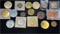 17 Different Commemorative Coin Medals/ Tokens