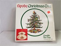 Spode Christmas Tree Double Tier Tray