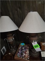 PAIR OF MODERN TABLE LAMPS W/ SHADES