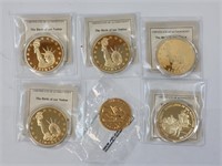 5 History of America Liberty Coins & Washington