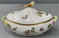 Herend Rothschild Bird Porcelain Covered Dish