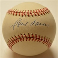 Hank Aaron Autographed National League Baseball