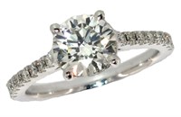 14kt Gold 1.55 ct Certified VVS2 Lab Diamond Ring