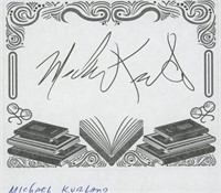 Michael Kurland signed bookplate