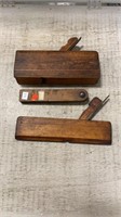 (2) Wood Planes and Wooden Square