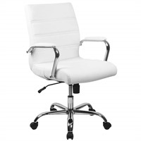 Flash Furniture GO-2286M-WH-GG Mid Back White