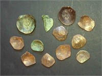 (12) Ancient Bronze Byzantine Cup Coins