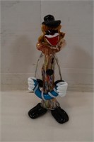 Vintage Murano Glass Clown-9"H