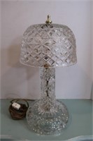 Heavy Glass Table Lamp-17"H