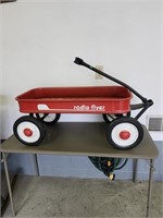 Vintage radio flyer wagon.