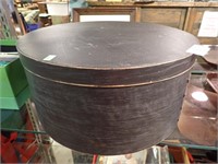 BLACK PAINTED BENTWOOD BOX