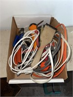 Cords and tools box lot