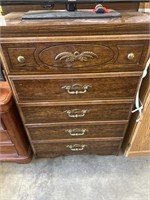 Five drawer upright dresser