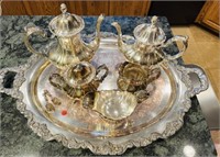 PLATED TEA SET AND MORE