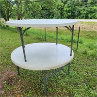 Two 5' Round Folding Tables