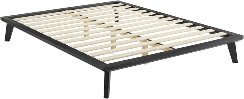 Classic Brands Wood Platform Bed Frame Black, King