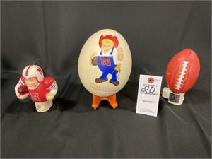Hand-painted Herbie Husker Ostrich Egg