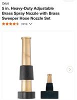 5 in. Heavy-Duty Adjustable Brass Spray Nozzle