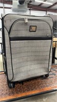 Anne Klein Grey Plaid Suitcase. Has Wheels and