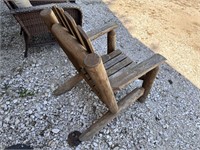 Primitive Wooden Porch Chair