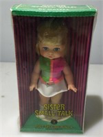 NIB 1967 Sister Small Talk by Mattel. Pull string
