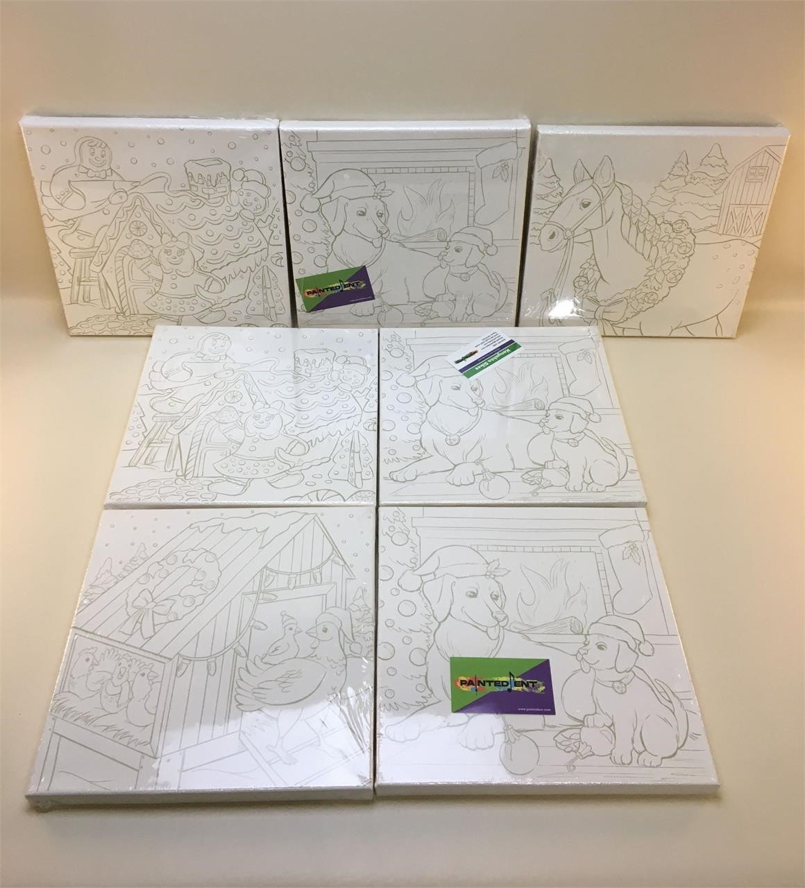 Christmas Pre-Drawn Canvas Boards for Painting