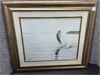 10/100Tailing Tarpon Signed Picture Length 29”