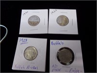 2-1920, 1-1928 &1 no date nickels