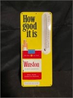 Excellent Winston Metal Advertising Thermometer "H