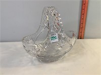 Crystal Etched Glass Basket