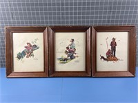 3X  NORMAN ROCKWELL FRAMED VINTAGE PRINTS