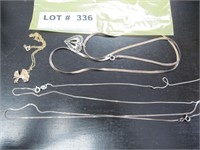 4 sterling necklaces