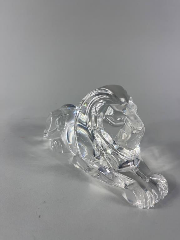 Steuben Glass Lion Figurine