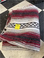 BLACK & RED MEXICAN BLANKET