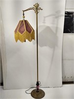 Floor Lamp with Gold Fringe Shade