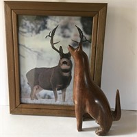 Ironwood Coyote & Framed Elk Photo