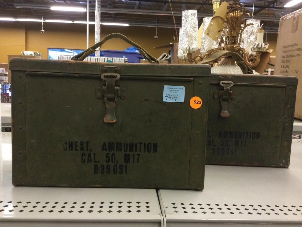 2 metal ammo chests.