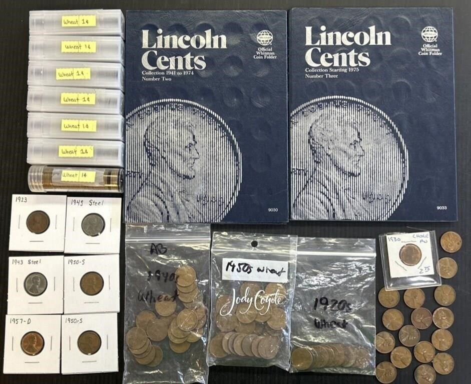Copper Pennies Mostly Wheat Penny US Coin Lot