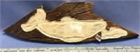 Approx. 16 1/2" x 5" section of a moose antler wit