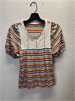 Vintage 70s Striped Femme Top Shirt