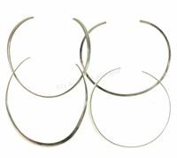 (4) Sterling Silver Choker Necklaces