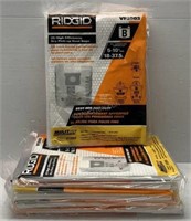 Lot of 6 Ridgid Pick-Up Dust Bags - NEW $180