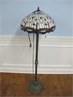 stained glass dragonfly floor lamp 60 in tall