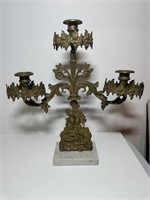 Antique cast iron candle holder