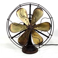 Vintage G.E. Oscillating Electric Fan with Brass B